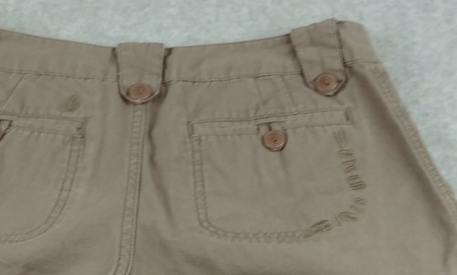Volcom Stone Shorts Womens 3 Brown Pleated Button Front Skater Beach Outdoor - Picture 13 of 24