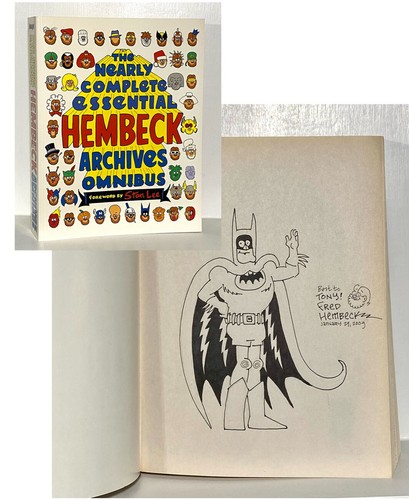 Fred Hembeck  SIGNÉ Batman Sketch Archives essentielles Hembeck presque complètes - Photo 1/6