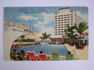 Monte Carlo Hotel Miami Beach Florida Vintage Unused ...