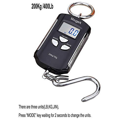 Digital Hanging Scale Portable Heavy Duty Crane Scale 440lb 200kg 2 Aaa Batterie - Picture 3 of 7