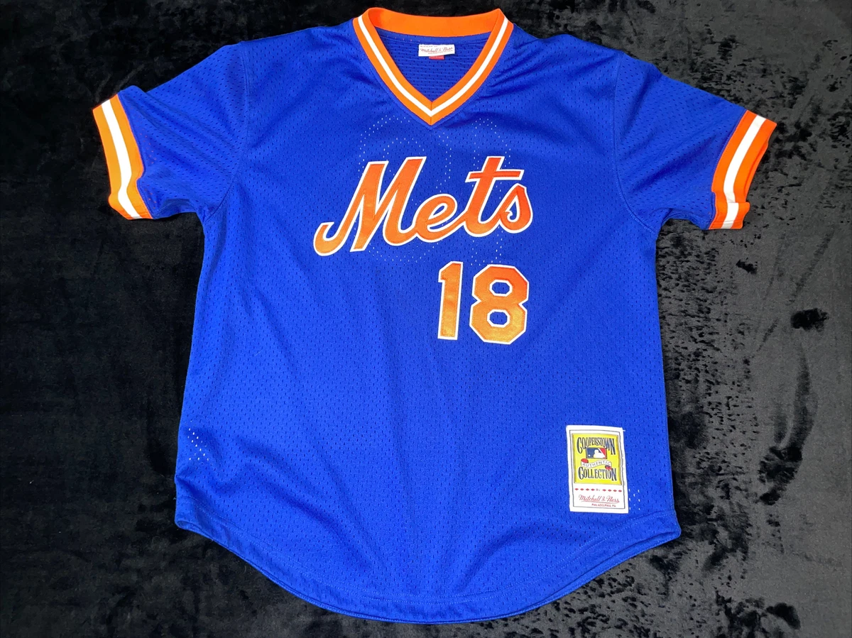 MLB Darryl Strawberry NY Mets Stitched Jersey [Mitchell & Ness Sz 44 (L)]