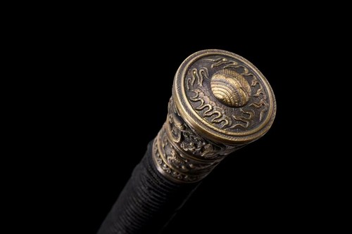 Handmade 斩马刀 Damascus Folded Steel Chinese Saber Sword Battle Ready Sharp - Picture 5 of 10