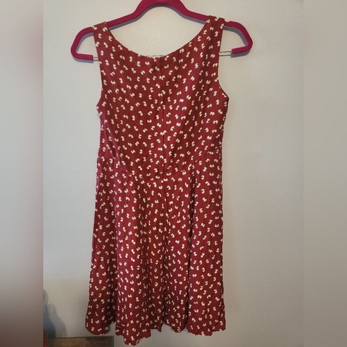 Abito vintage Laundry by Shelli Segal senza maniche rosso fiori - Foto 11 di 11