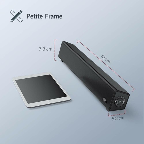 TaoTronics SK025 Bluetooth 5.0 Computer Mini Soundbar Handy Lautsprecher SB03 - Bild 2 von 7