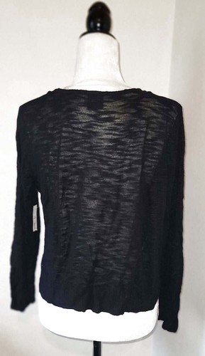 Suéter para mujer FADED GLORY talla grande (12-14) negro recortado tejido ¡NUEVO CON ETIQUETAS! - Imagen 3 de 3
