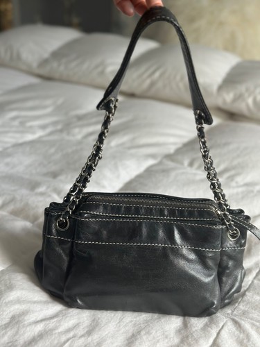 Chanel Black Lax Accordion Vintage Handbag 2003 - Picture 2 of 11