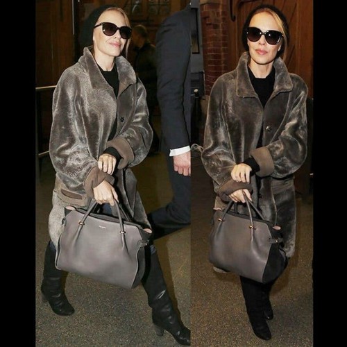 NINA RICCI LE MARCHE Marché Smooth Leather Suede Panel Tote Satchel Top Handle - Bild 2 von 18