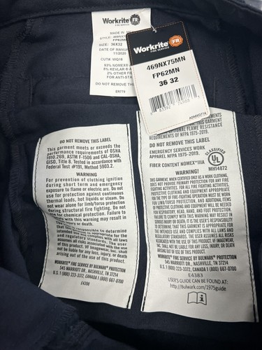 Brand new Workrite FR Fire service Tactile pants. 36x32 - Picture 7 of 8