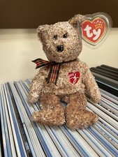 Ty Beanie Baby 2002 Signature Bear, Retired, Mint, Tag Protected.
