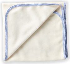 Small Fleece Dog Pet Blanket - 30" x 40" NEW Made in USA Ivory Blue Polarfleece