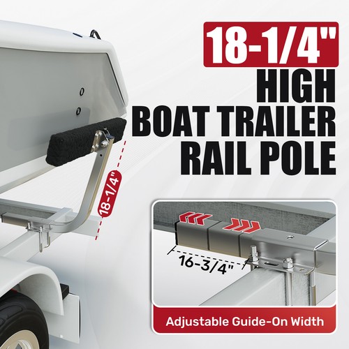 Boat Trailer 2' Side Guide On Bunk Boards Carpeted Kit 75 Degree w/ Hardware - Picture 2 of 14