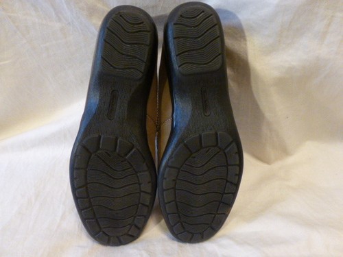 Thom McAn hellbraune flache Leder-Oxfords Schnalle Slipper Sandalen Damenschuhe 9M 40455 - Bild 7 von 8