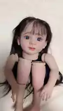 24" Painted Reborn Doll Kit Unassembled Toddler Girl with Cloth Body Rooted Hair