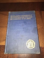 1926 Declaration of Independence Constitution of New Jersey and United States
