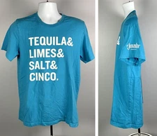 El Jimador Tequila & Limes & Salt & Cinco T Shirt Mens Large Cotton