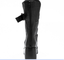 Casual Womensmid compensée Punk cachées Bottes Chaussures Plateforme veau Noir de qttw4r