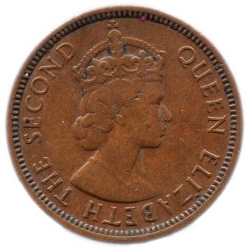 2 CENTS 1955 MAURICE / MAURITIUS - Elizabeth II - Imagen 2 de 2