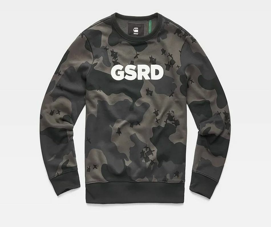 180 Authentic Rare G STAR RAW Men s Camouflage Crew Neck