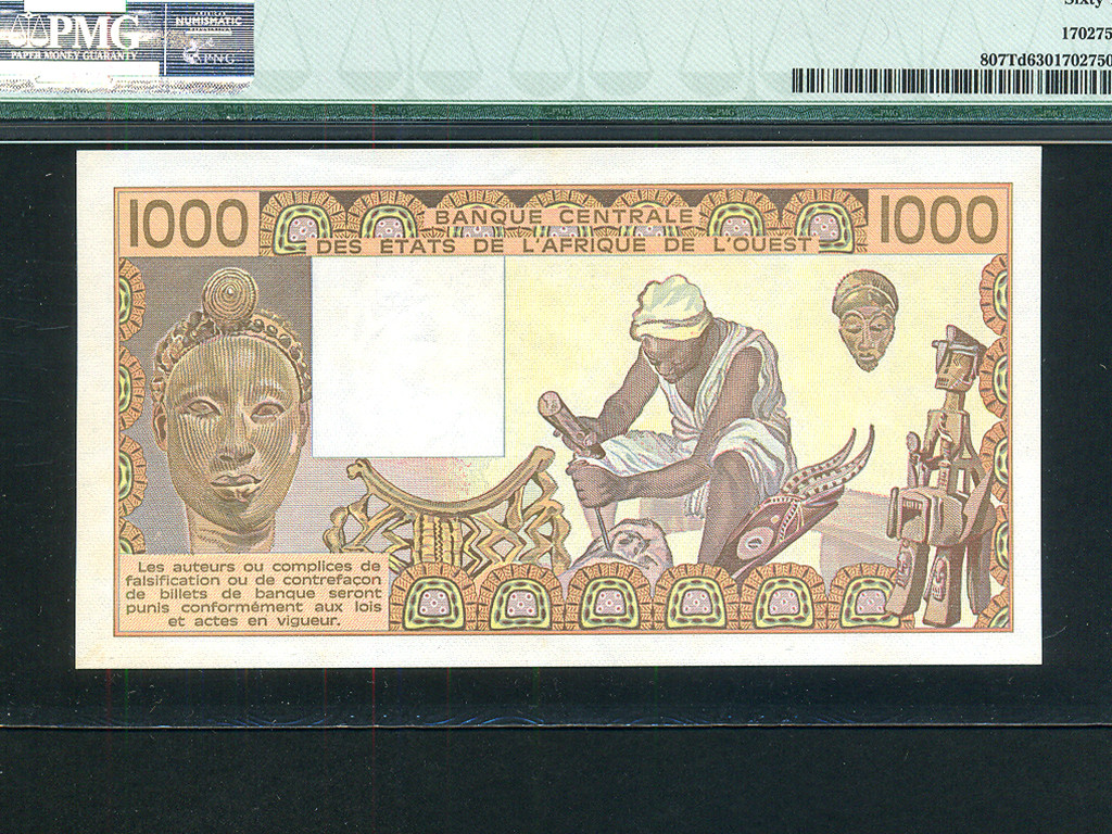 West African States/Togo:P-807Td,1000 Francs,1984 * PMG Ch. UNC 63 * Wybuchowe kupowanie w niskiej cenie