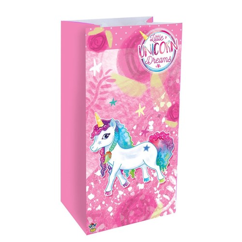Paper Unicorn Bag Candy Box Treat Gift Loot Bags Kids Birthday Party Favour Girl - Picture 5 of 6