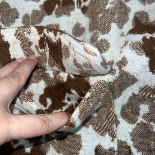 Sonoma Cropped Shacket Brown Cow Print Jacquard Jacket Western Fall - Size XL - Picture 6 of 10