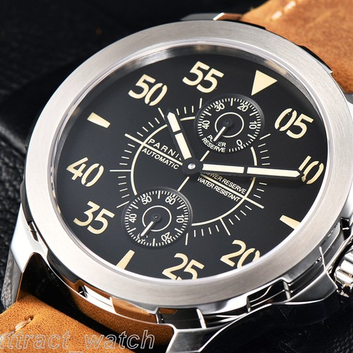 Reloj mecánico automático para hombre Parnis Power Reserve marcador luminoso impermeable - Imagen 32 de 37