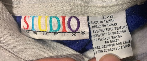 VTG 90’s Fred Flintstone Embroidered Crewneck Sweatshirt Size Large - Picture 3 of 4