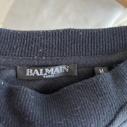 Balmain schwarzer Samt Langarm Pullover - Bild 5 von 8