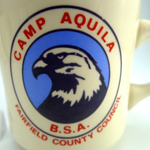 Vintage Boy Scout coffee mug: Camp Aquila Fairfield Council, CT 1970's – 80's. - Picture 2 of 7