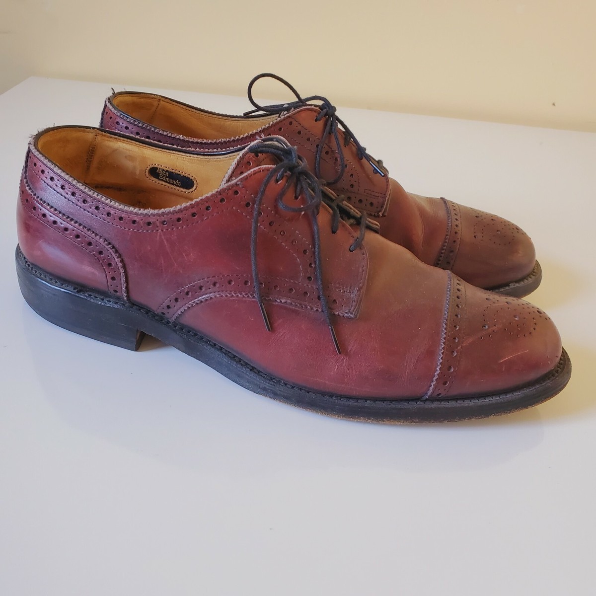 Allen Edmonds Lexington Oxblood Burgundy Leather Cap Toe Laceup Oxford 10.5 D Allen Edmonds Red Oxford Dress Shoes for Men for sale | eBay main image 4