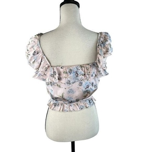 LOVESHACKFANCY Mia Floral Cropped Top XS - Picture 7 of 12