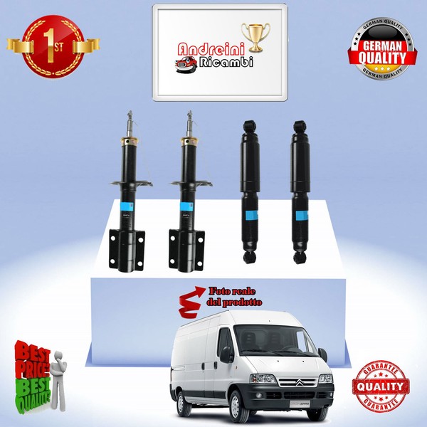 Set 4 StoßDäMpfer Vorderseite + Heck Citroen Jumper 1.9 D 51KW Von 2001-> 2002-image