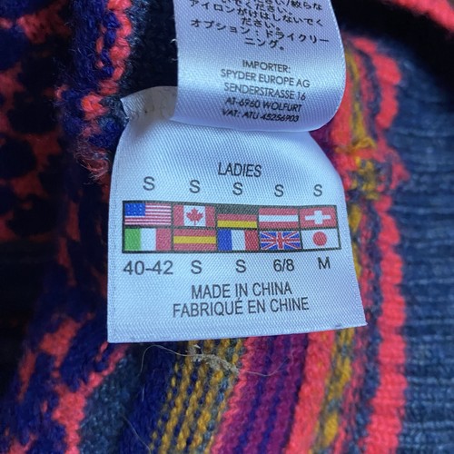 Spyder Women’s Tura Merino Wool Blend Colorful Cowl Neck Knit Sweater Sz. SMALL - Picture 17 of 17