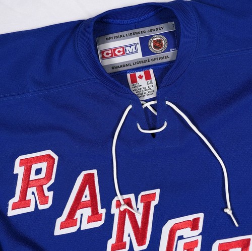 MINT New York Rangers CCM Hockey Jersey Boys Youth L / XL ~ Tackle Twill Patches - Picture 4 of 6