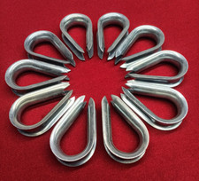 ~ Lot of 10 ~ Koch 1/2 In. Galvanized Wire Rope Cable Thimble