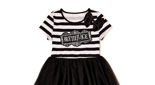 Beetlejuice Girls Dress Tutu Costume Cosplay 2024 Movie 10 12 L Outfit NWT - Picture 2 of 3
