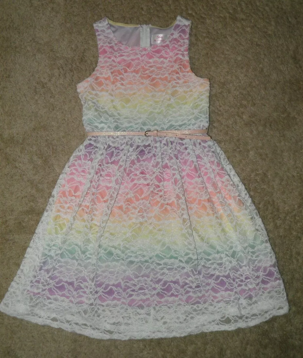 Justice 2025 rainbow dress