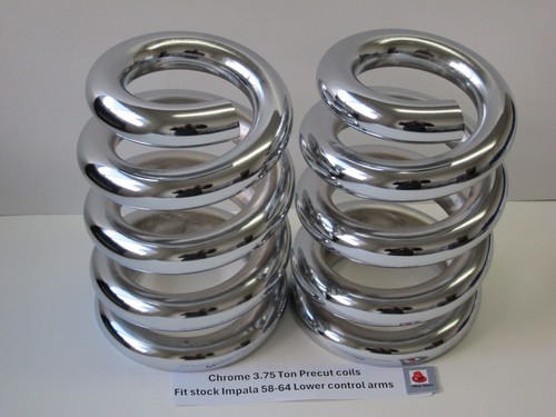 Bobinas precortadas Lowrider Hydraulics 3,75 toneladas, cromo, ajuste original Impala 58-64 - Imagen 6 de 15