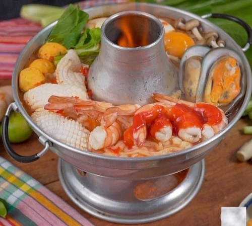 Thai Traditional Hot Pot with Chimney Chafing Dish Aluminum Crocodile Brand - Picture 37 of 94