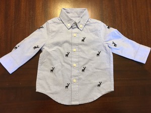 JANIE-AND-JACK-LONG-SLEEVE-BUTTON-DOWN-SHIRT-BABY-BOY-039-S-3-6-Months-NWT