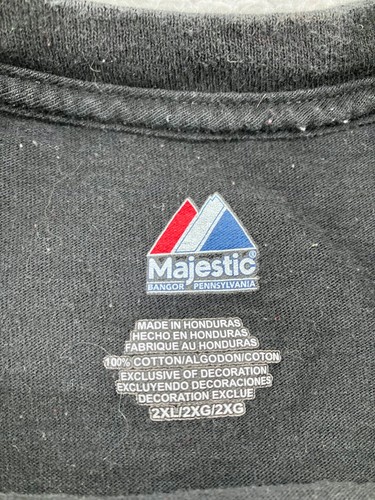 Majestic Pittsburgh Penguins Shirt Mens 2XL Black NHL Hockey Tee Shirt Adult - Picture 7 of 18