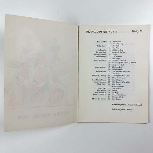 Oxford Poetry Now 4 Trinity 78 James Lindesay Bruno Tolentino, Graham Sutherland - Picture 3 of 9