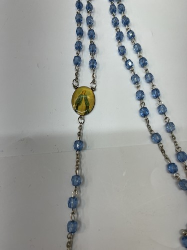 3 Sets Vintage Catholic Rosary Beads 2 Blue & 1 Pink - Picture 12 of 14