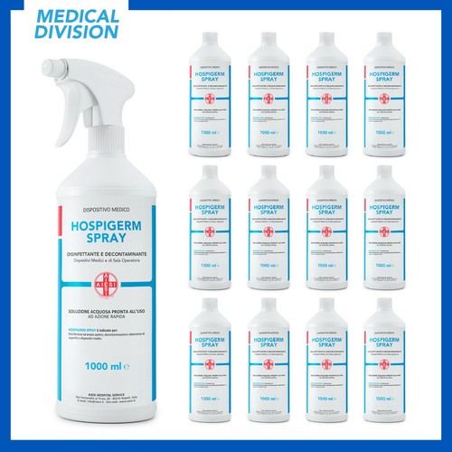 12 Disinfettante Spray ad azione rapida per superfici e riuniti 1 lt HOSPIGERM - Foto 1 di 8