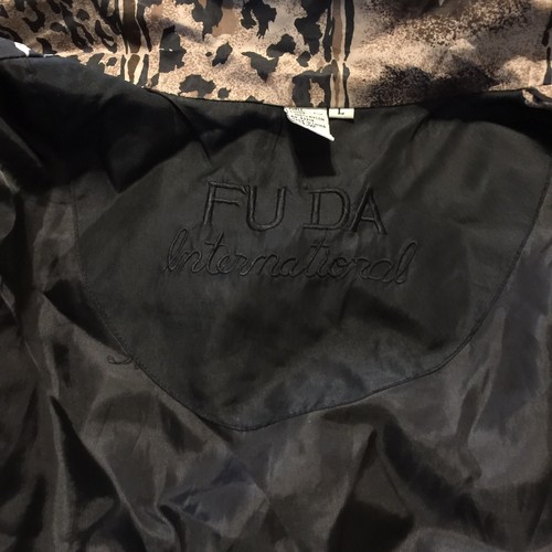 Giacca donna Fuda International zip ~ taglia L~ stampa animalier 100% seta BELLA - Foto 9 di 11