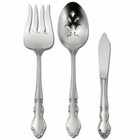 2010 Oneida Satin Dover 3 Piece Serving Set w/ Glossy Handle Vintage  & RARE