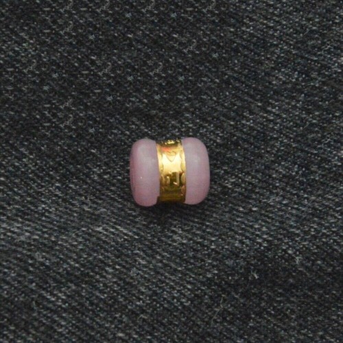 New Cat Eyes Quartz And 24k Gold Tube Bead Pendant / Pink Yellow Green Blue Red - Picture 9 of 13