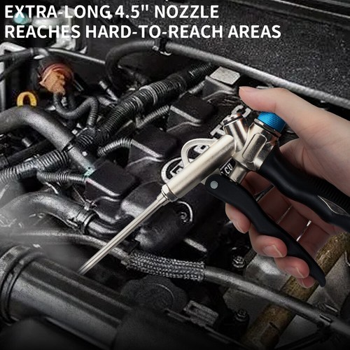 2‑Way Air Compressor Blow Gun Adjustable Air Flow with Extened Nozzle 1/4'' NPT - Picture 8 of 8