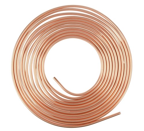 1/4" OD 25 Ft. Coil Roll Iron Plating Copper Brake Line Tubing Kit w/16 Fittings - Bild 15 von 24