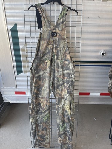 Rattlers Brand Camouflage Bib Overalls Coveralls Pants Made in USA Large - Picture 3 of 6